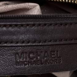 مملوكة مسبقًا MICHAEL Michael Kors Brown Leather Studded Rhea Crossbody Bag