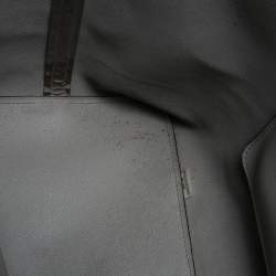 Pre Owned Michael Michael Kors Grey Leather Large Jet Set Travel Tote