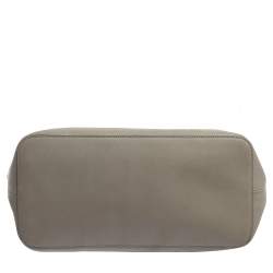 Pre Owned Michael Michael Kors Grey Leather Large Jet Set Travel Tote