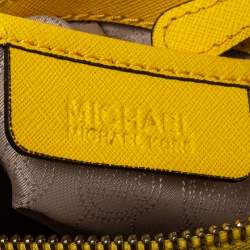 Pre Owned MICHAEL Michael Kors Yellow Leather Studded Grayson Satchel