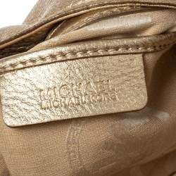 Pre Owned MICHAEL Michael Kors Gold Leather Fulton Hobo