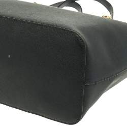 Pre Owned Michael Michael Kors Navy Blue Leather Jet Set Travel Tote