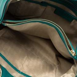 Pre Owned MICHAEL Michael Kors Green Leather Large Cynthia Tote