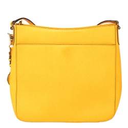 Michael Michael Kors Yellow Leather Jet Set Travel Messenger Bag