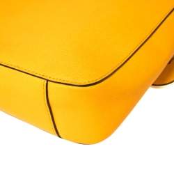 Michael Michael Kors Yellow Leather Jet Set Travel Messenger Bag