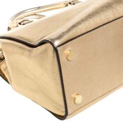 مملوكة مسبقًا MICHAEL Michael Kors Metallic Gold Leather Selma Tote