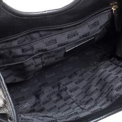 Pre Owned MICHAEL Michael Kors Black Leather Hudson Hobo 