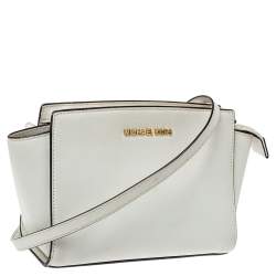 Pre Owned حقيبة كروس مايكل مايكل كورس سيلما جلد بيضاء  صغيرة