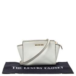 Pre Owned حقيبة كروس مايكل مايكل كورس سيلما جلد بيضاء  صغيرة