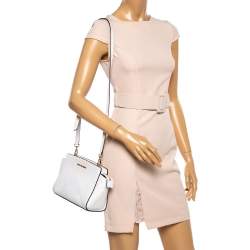 Pre Owned حقيبة كروس مايكل مايكل كورس سيلما جلد بيضاء  صغيرة