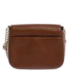 Pre Owned MICHAEL Michael Kors Brown Leather Fulton Crossbody Bag