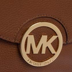 Pre Owned MICHAEL Michael Kors Brown Leather Fulton Crossbody Bag