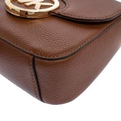 Pre Owned MICHAEL Michael Kors Brown Leather Fulton Crossbody Bag