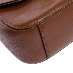 Pre Owned MICHAEL Michael Kors Brown Leather Fulton Crossbody Bag