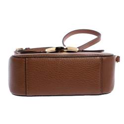 Pre Owned MICHAEL Michael Kors Brown Leather Fulton Crossbody Bag