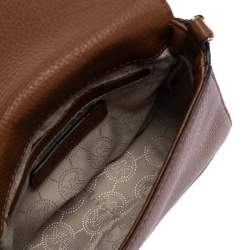Pre Owned MICHAEL Michael Kors Brown Leather Fulton Crossbody Bag