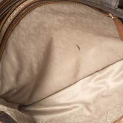 Pre Owned حقيبة مايكل مايكل كورس شيارا كانفاس بني داكن بالشعار