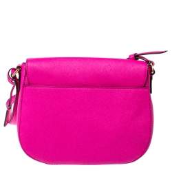 Pre Owned حقيبة كتف مايكل مايكل كورس هاميلتون كبيرة جلد فوشيا 