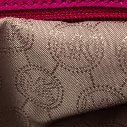 Pre Owned حقيبة كتف مايكل مايكل كورس هاميلتون كبيرة جلد فوشيا 