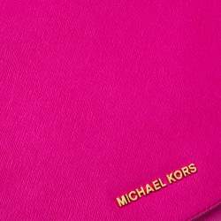 Pre Owned حقيبة كتف مايكل مايكل كورس هاميلتون كبيرة جلد فوشيا 