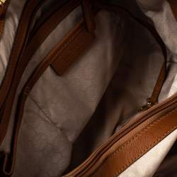 Pre Owned MICHAEL Michael Kors Brown Saffiano Leather Medium Jet Set Tote