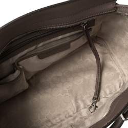 Pre Owned MICHAEL Michael Kors Dark Beige Leather Large Selma Tote