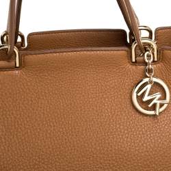 Pre Owned MICHAEL Michael Kors Brown Soft Leather Anabelle Mid Zip Tote