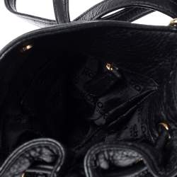 Pre Owned MICHAEL Michael Kors Black Leather Jules Drawstring Crossbody Bag