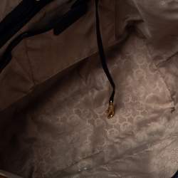 Pre Owned MICHAEL Michael Kors Blue/White Saffiano Leather Large Jet Set Travel Tote