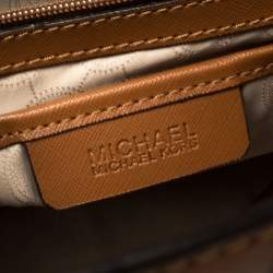Pre Owned MICHAEL Michael Kors Brown Leather Selma Studded Tote