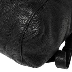 MICHAEL Michael Kors Black Soft Leather Drawstring Backpack