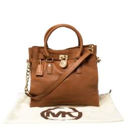مملوكة مسبقًا MICHAEL Michael Kors Brown Leather Hamilton Tote