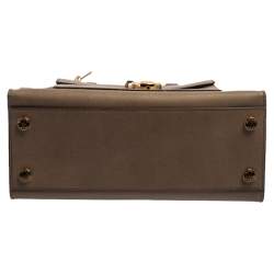 Pre Owned حقيبة ساتشل مايكل مايكل كورس أيما كبيرة جلد بيج داكنة 