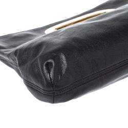 مملوكة مسبقًا MICHAEL Michael Kors Black Leather Berkley Clutch