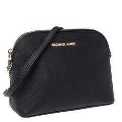 Pre Owned حقيبة كروس مايكل مايكل كورس سيندي دوم متوسطة جلد أسود