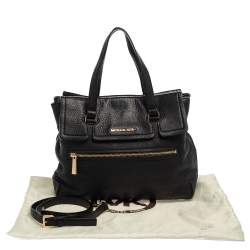 Pre Owned Michael Kors Black Leather Mackenzie Tote