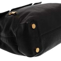 Pre Owned Michael Kors Black Leather Mackenzie Tote