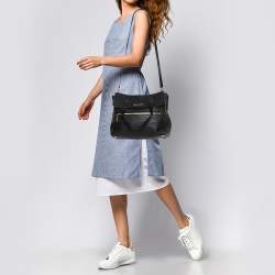 Pre Owned Michael Kors Black Leather Mackenzie Tote