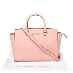 Pre Owned MICHAEL Michael Kors Pink Leather Large Selma Satchel