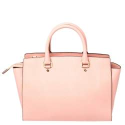 Pre Owned MICHAEL Michael Kors Pink Leather Large Selma Satchel