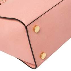 Pre Owned MICHAEL Michael Kors Pink Leather Large Selma Satchel