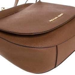 Pre Owned MICHAEL Michael Kors Brown Leather Hamilton Crossbody Bag