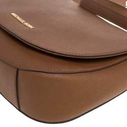 Pre Owned MICHAEL Michael Kors Brown Leather Hamilton Crossbody Bag