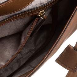 Pre Owned MICHAEL Michael Kors Brown Leather Hamilton Crossbody Bag