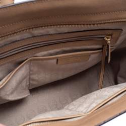 Pre Owned MICHAEL Michael Kors Beige Leather Large Selma Tote