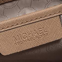 Pre Owned MICHAEL Michael Kors Beige Leather Large Selma Tote