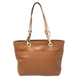 MICHAEL Michael Kors Brown/Beige Leather Bedford Tote