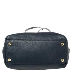 Michael Michael Kors Navy Blue Leather Harper Tote