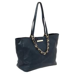 Michael Michael Kors Navy Blue Leather Harper Tote