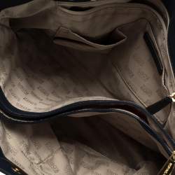 Michael Michael Kors Navy Blue Leather Harper Tote